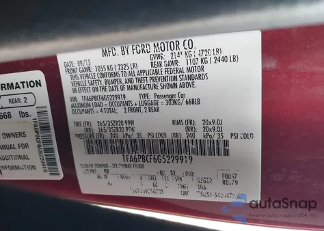 2016 Ford Mustang Gt Premium from USA, damaged, VIN 1FA6P8CF6G5229919